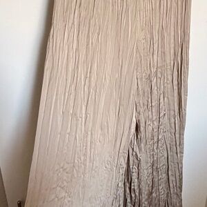 J. Jill Taupe Pleated Maxi Skirt